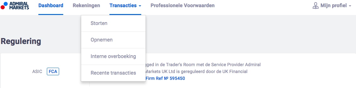 een beleggingsrekening openen /open een forex account - storten op trading account