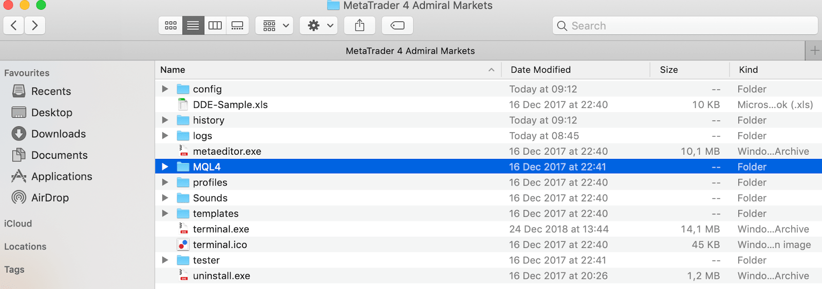 Kaip įdiegti Admiral Markets MT4 Supreme Edition Mac ekspertus patarėjus