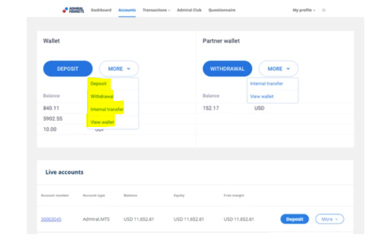 Admirals_Wallet_dashboard_functions