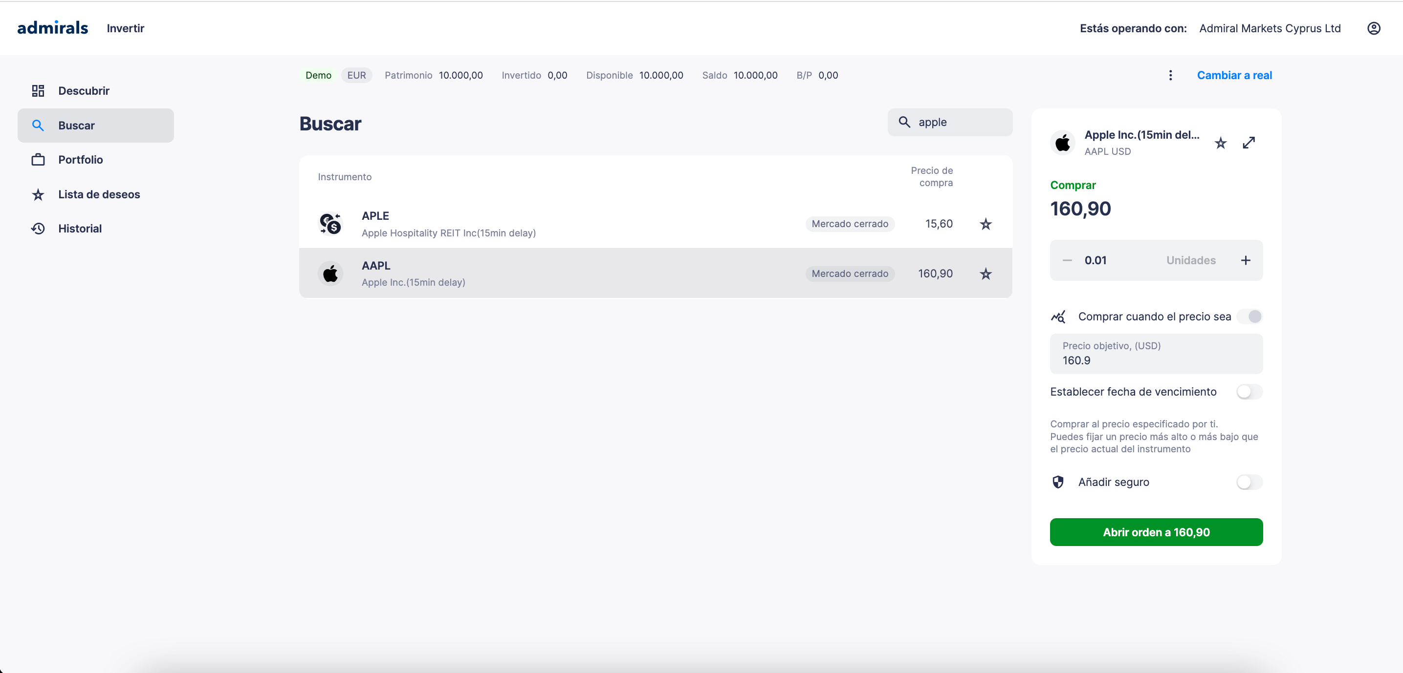Buscar Apple Native Trading