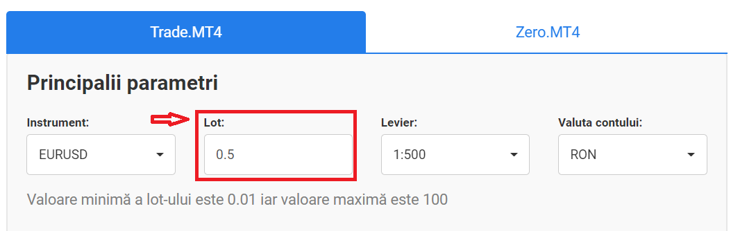 calcul lot forex