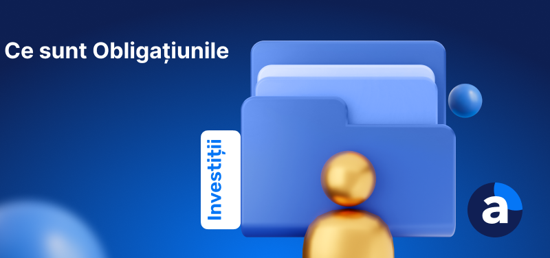 Banner albastru cu titlul "Ce sunt obligatiunile"