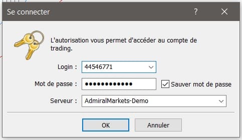 connexion MetaTrader 5 Windows compte de trading Forex