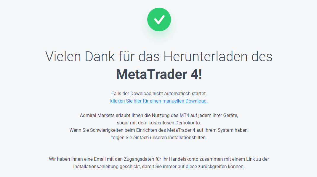 MT4 für Mac Download abgeschlossen