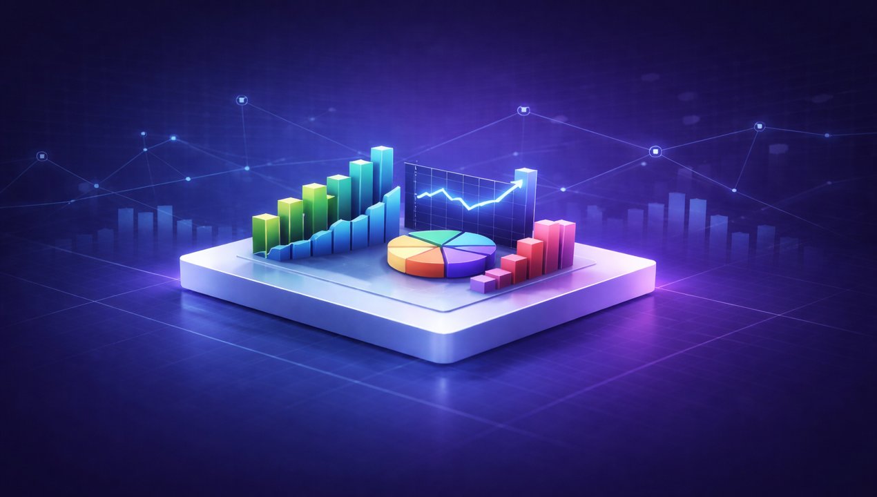 Investiciniai fondai: grafinė diversifikuoto portfelio analizė su stulpelinėmis diagramomis ir skrituline diagrama.