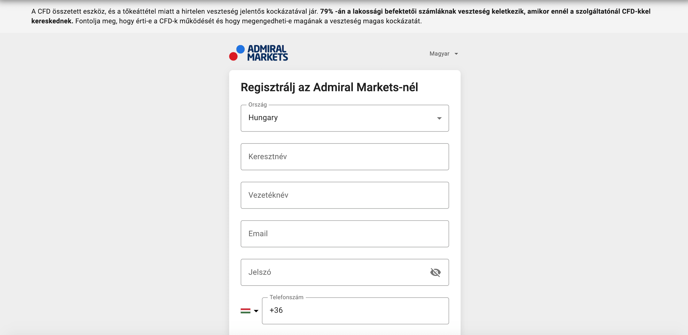 MSCI index regisztrációs adatlap