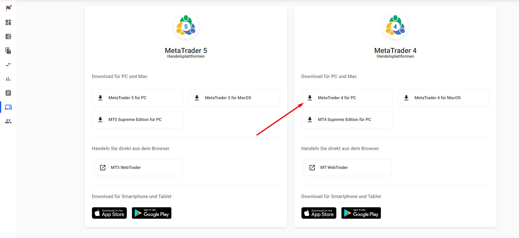 MT4 für Mac MetaTrader 4 für Windows downloaden