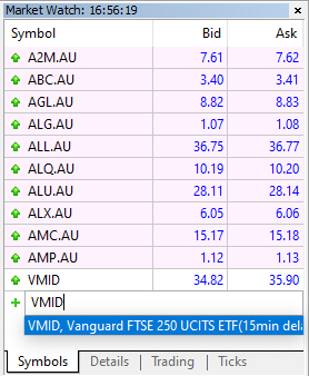  MetaTrader 5 Admirals - Market Watch