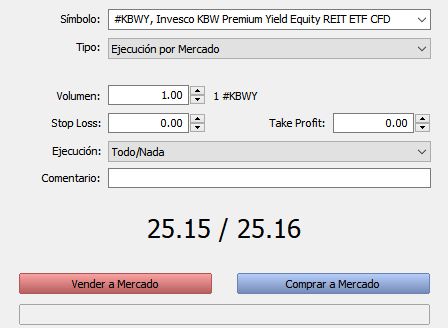 MetaTrader 5 nueva orden
