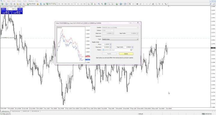 personalizare ordine metatrader 4