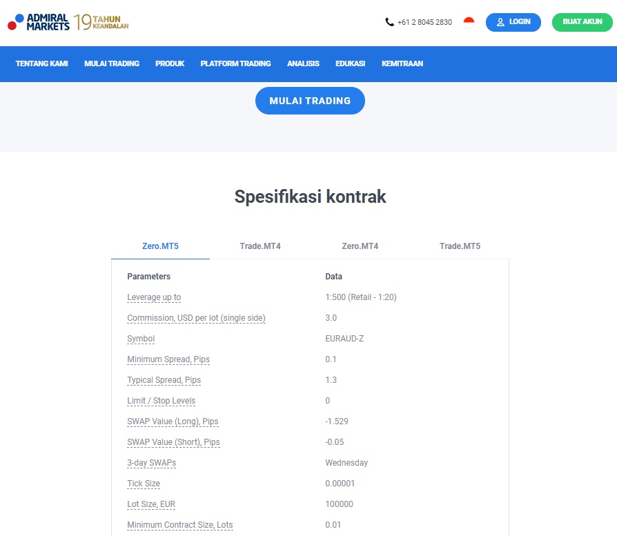 spesifikasi kontrak komisi broker