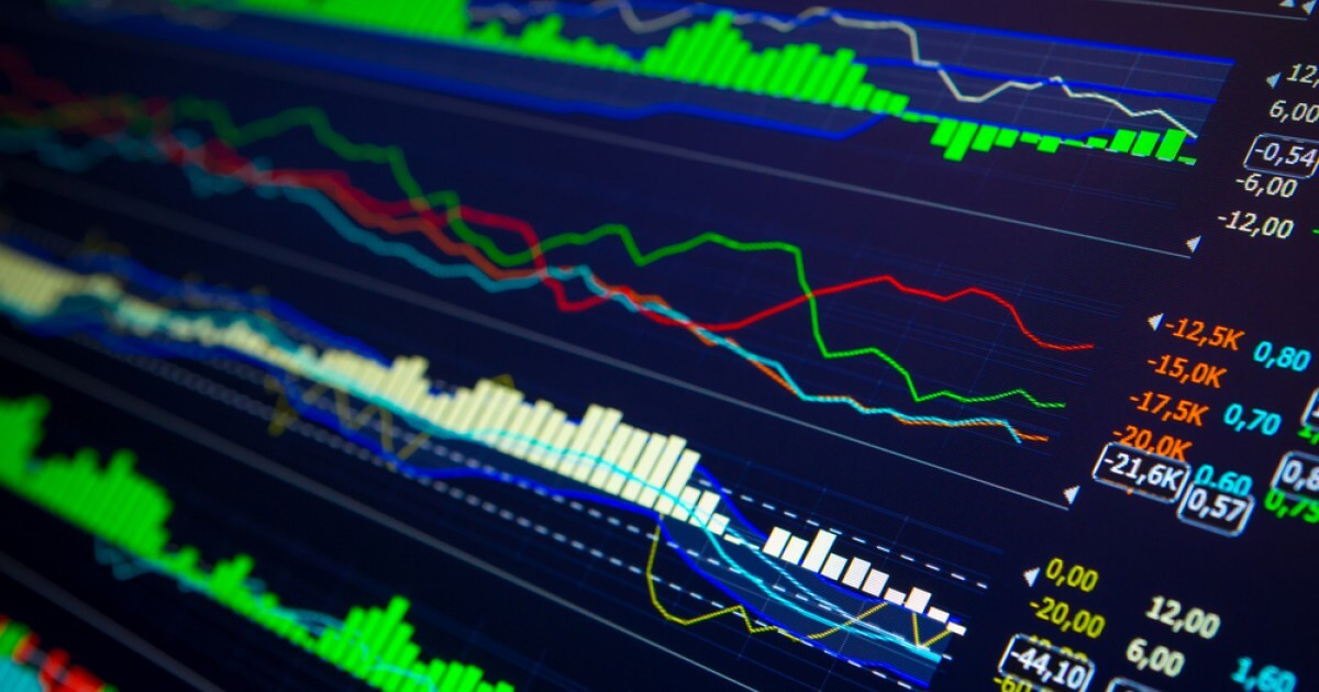 Vários padrões gráficos de mercados financeiros explicando como funcionam as vendas a descoberto