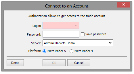 WebTrader - akciju tirdzniecība interneta pārlūkā - autorizācija