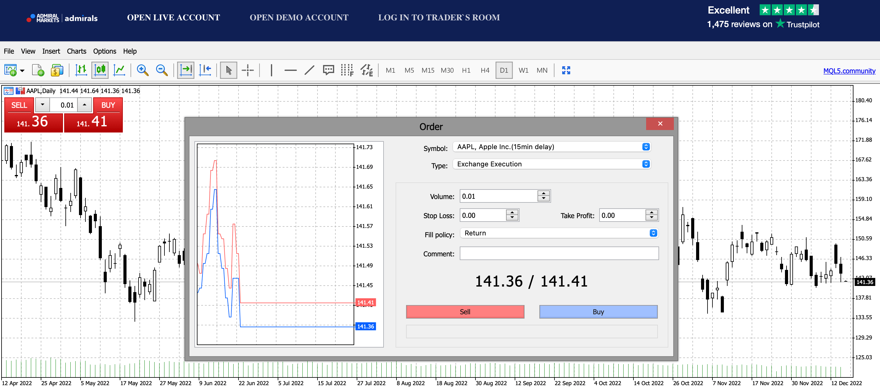 WebTrader Order
