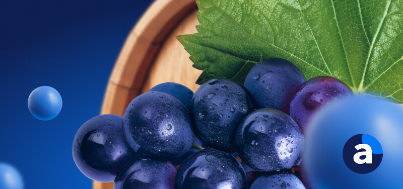 Uvas escuras que indicam como investir em ações de empresas de vinho