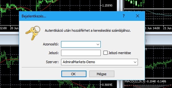 Kereskedési számla belépés
