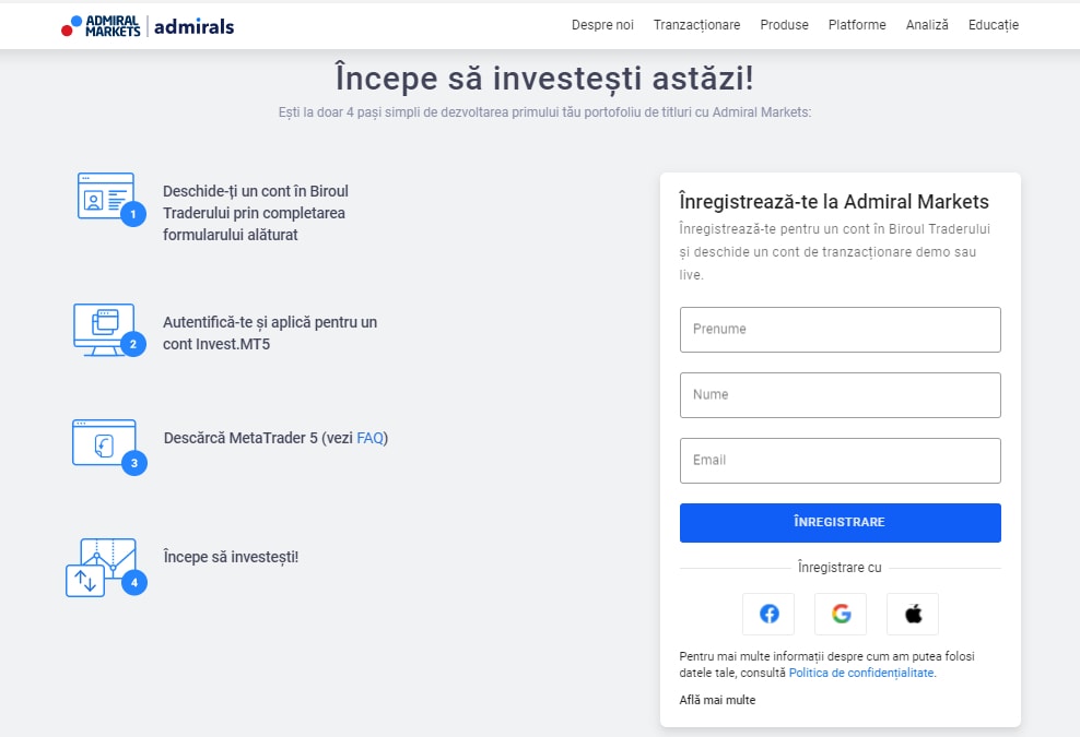 fond de indice - inregistrare