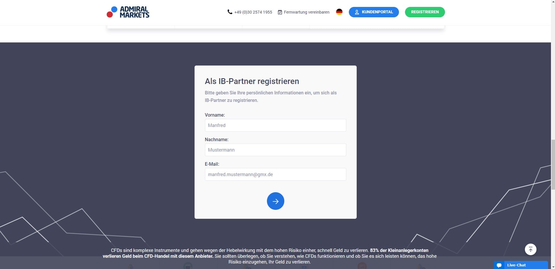 Forex Affiliate Marketing IB Partner Registrierung