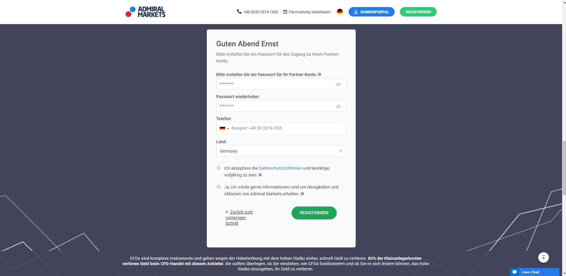 Forex Affiliate Marketing IB Partner Registrierung 2