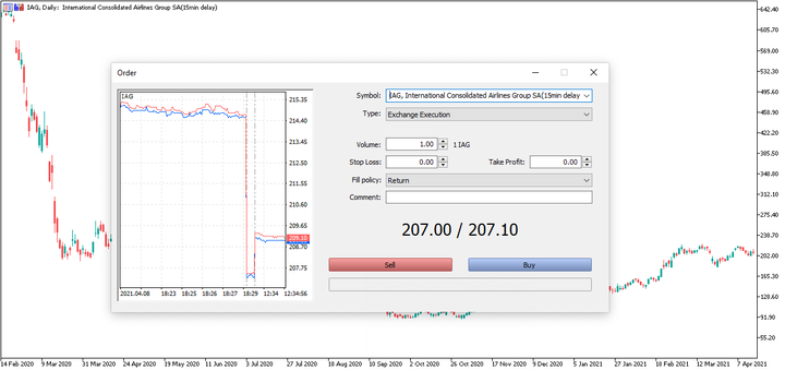 Admirals MetaTrader 5 - IAG - Uus tellimus.