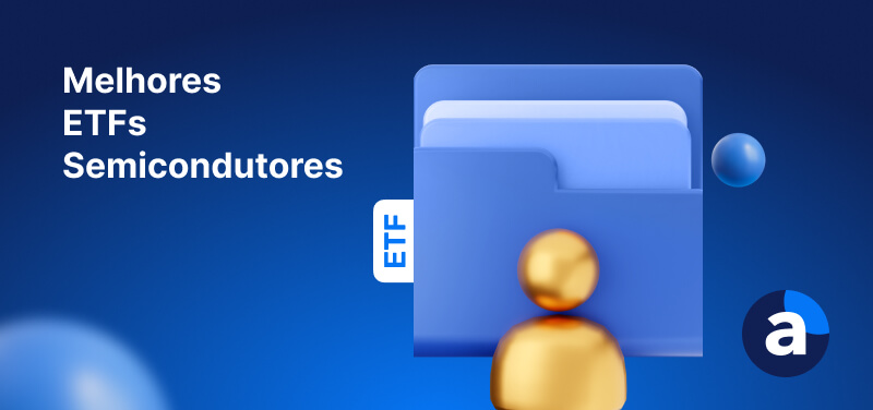 Boneco com uma carteira explicando quais os melhores etfs de semicondutores