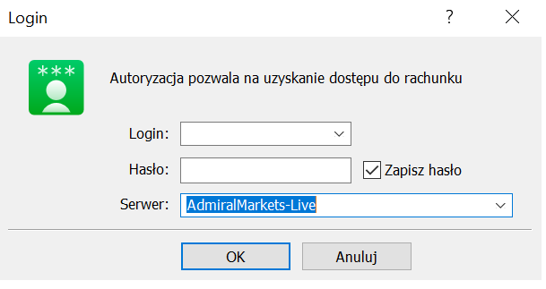 metatrader logowanie