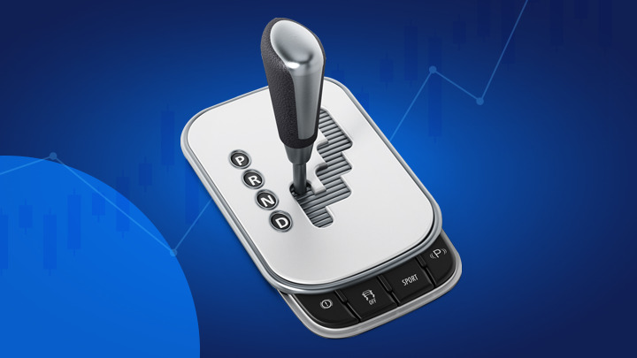 Ilustração de mudanças de automóvel automáticas referindo o que é o trading automático