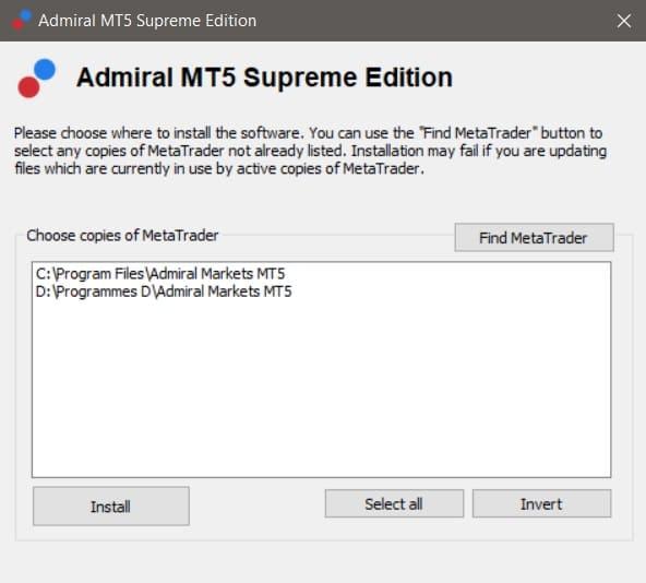 Установка MetaTrader 5 Supreme Edition для Windows 10