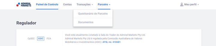 Parceiro CPA Admiral Markets
