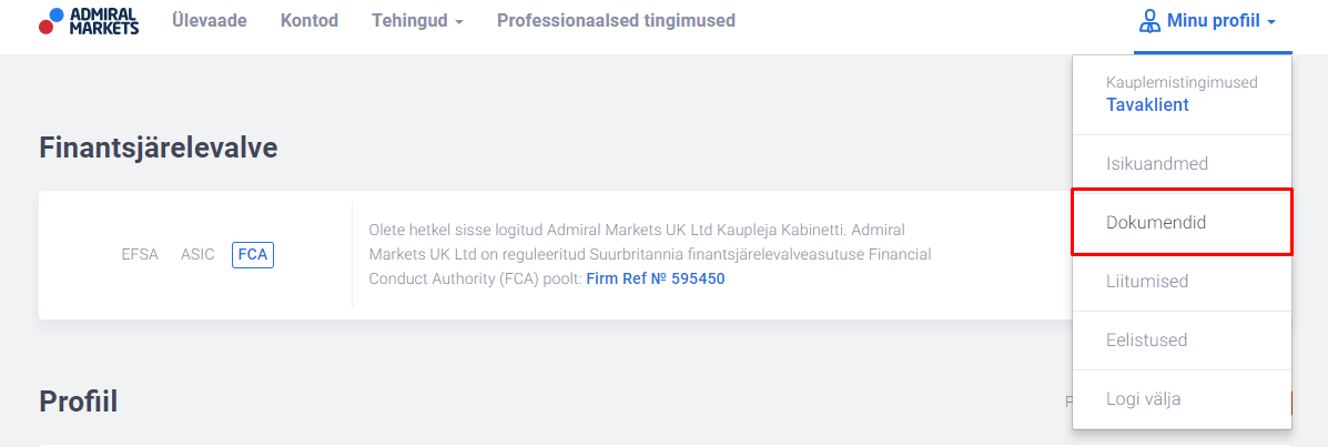 forex kauplemiskonto avamine dokumendid