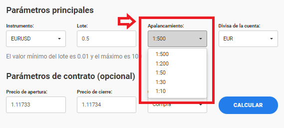 Calculadora de apalancamiento forex