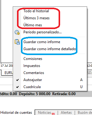 descargar historial mt4