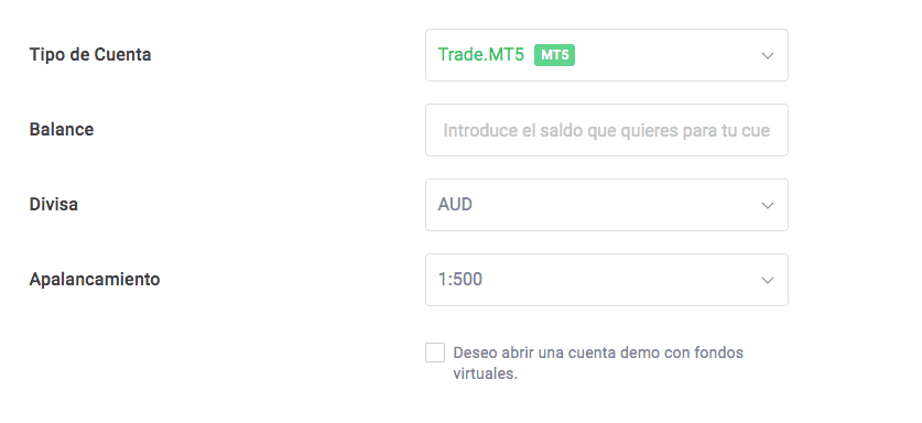 cuenta demo metatrader