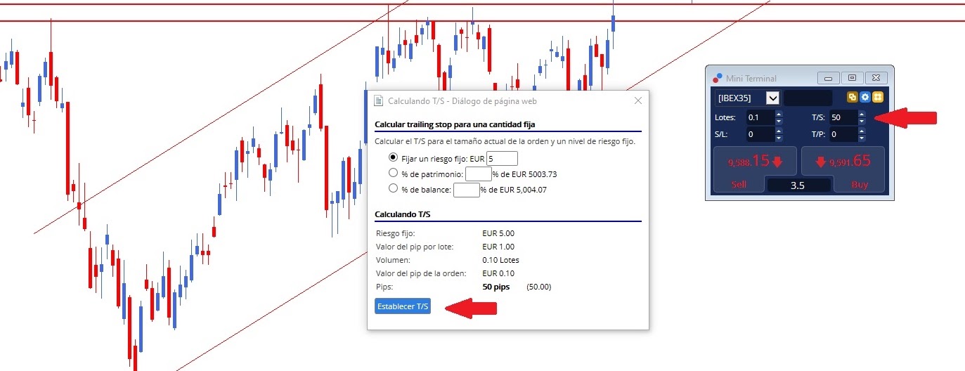 como colocar trailing stop metatrader 4