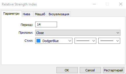 Настройки на RSI