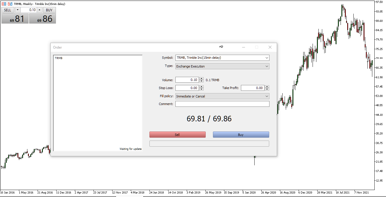space stocks trading ticket