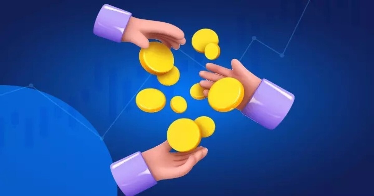 Illustration zum Swap im Trading: symbolischer Austausch von Geld zur Erklärung von Overnight-Kosten im Forex- und CFD-Handel