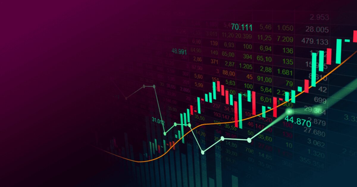 Kurschart mit Candlesticks und Trendlinie zur Veranschaulichung eines Trailing Stops im Trading und Risikomanagement