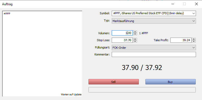 Order Vorzugsaktien ETF PFF