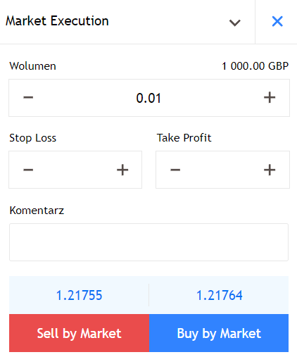 nowe zlecenie gbpusd w metatrader webtrader