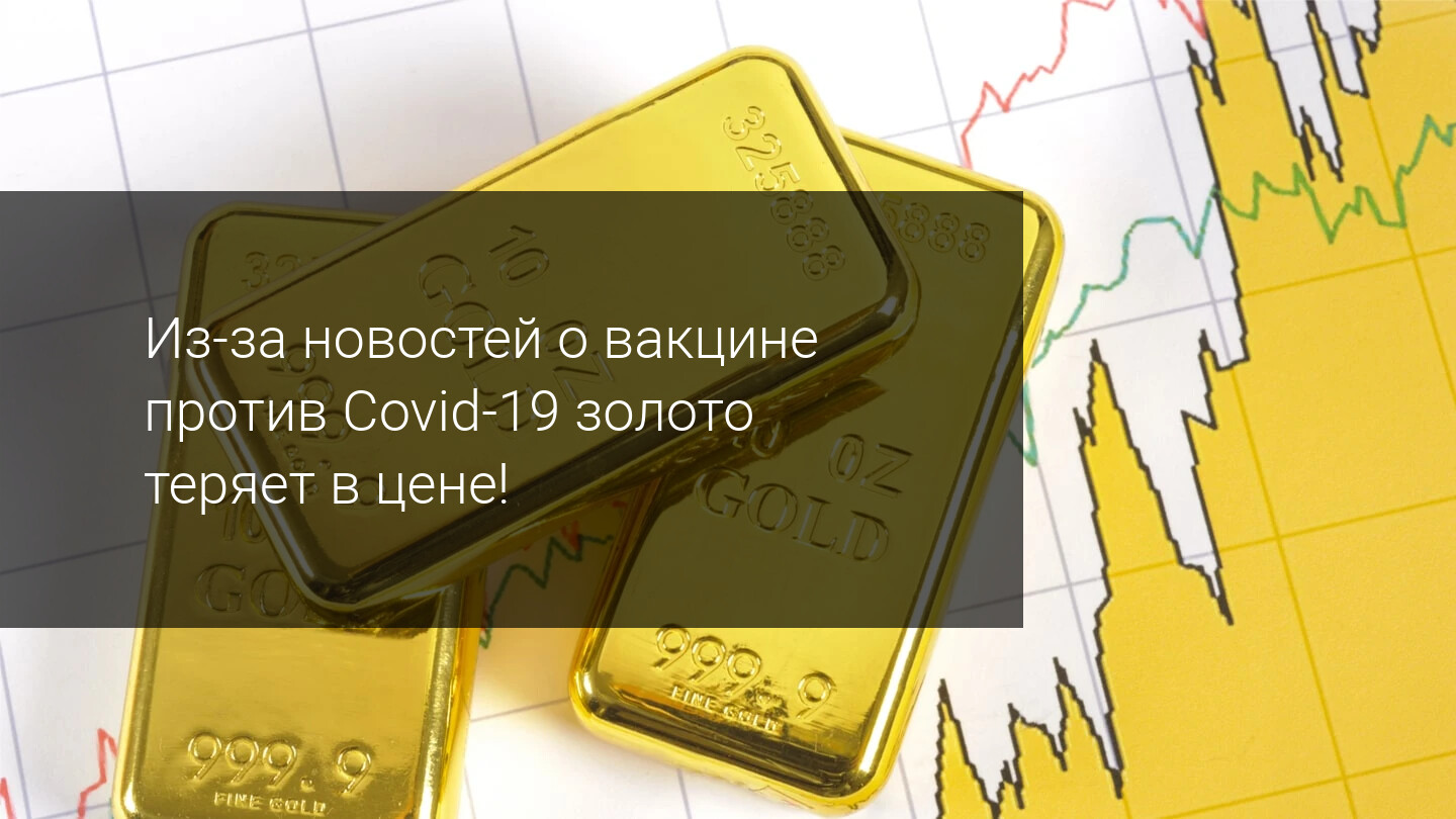 Из-за новостей о вакцине против Covid-19 золото теряет в цене!